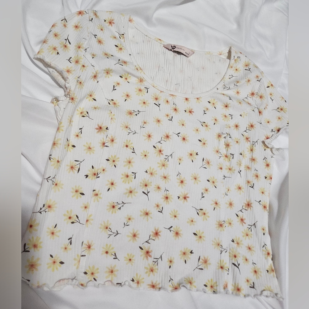 Goods For Life Floral Print White Top